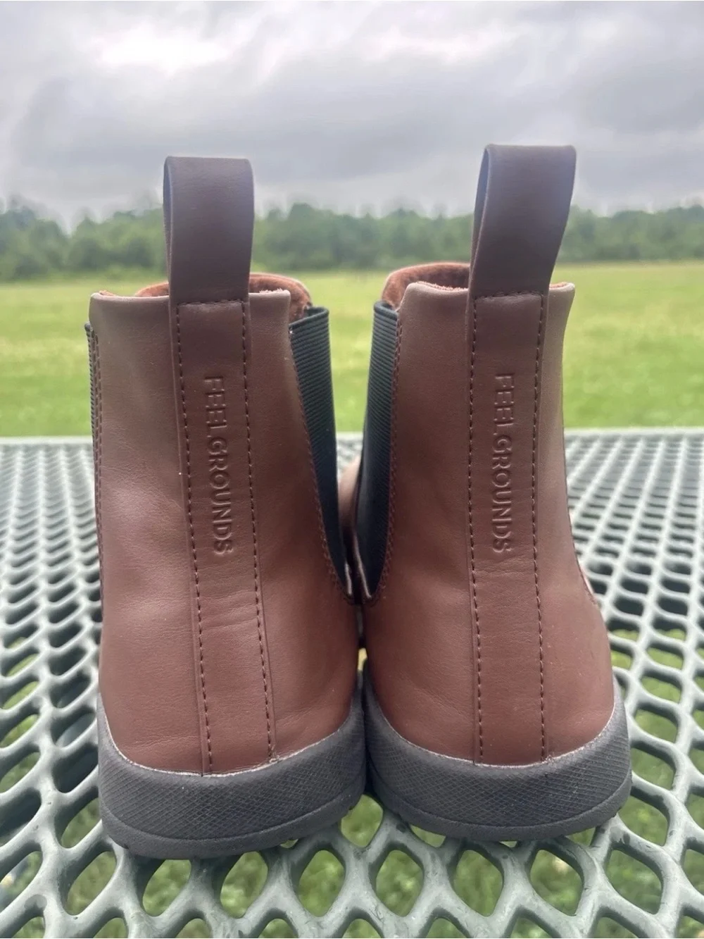 Feelgrounds Chelsea Boot Men US 12.5 EU 46 Hazelnut Brown Barefoot Shoe
